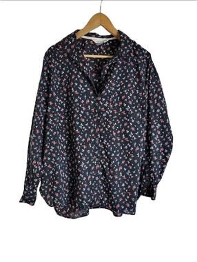 Old Navy The Classic Shirt Button-down Top Dark Navy Blue Colorway Size XL